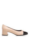 Tory Burch Heeled Leather Ballet In Pink