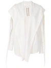 Rick Owens Drkshdw Draped Collar Sweatshirt - White In White
