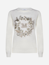 Max Mara Bari Wool Cashmere Sweater In Bianco