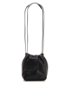 Jil Sander Dumpling Leather Bucket Bag In Black