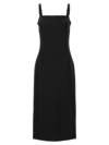 Dolce & Gabbana Midi Sheath Dress In Milano Stitch Jersey In Black