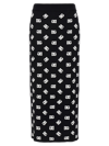 Dolce & Gabbana Logo Skirt In White/black