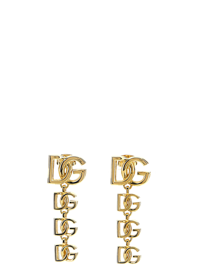 Dolce & Gabbana Logo Earrings In Gold