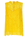 Dolce & Gabbana Lace Top Tops Yellow In Yellow