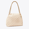 Tory Burch Fleming Soft Drawstring Bag In New Cream