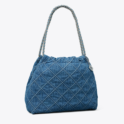 Tory Burch Fleming Soft Denim Drawstring Bag