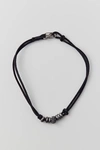 URBAN OUTFITTERS SKULL CORD NECKLACE IN BLACK, MEN'S AT URBAN OUTFITTERS