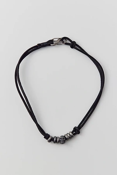 Urban Outfitters Skull Cord Necklace In Black, Men's At