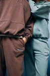 Iets Frans . … Embroidered Logo Jogger Sweatpant In Chocolate At Urban Outfitters