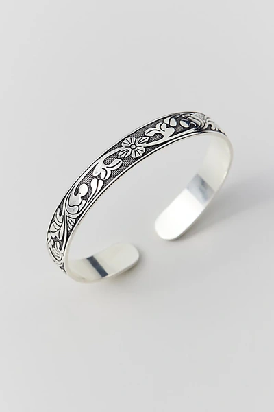 Urban Outfitters Etched Cuff Bracelet In Silver, Women's At