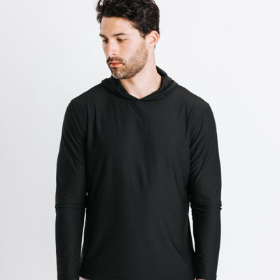Western Rise Session Sun Hoody In Black