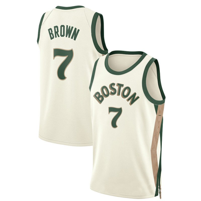 Sheshow Men's Boston Celtics Jaylen Brown 2024 City Edition Jersey In White