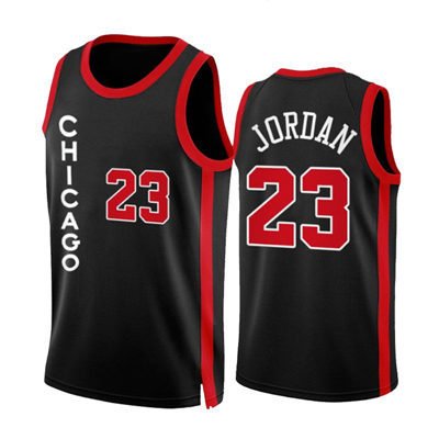 Sheshow Men's Chicago Bulls Michael Jordan 2024 City Edition Jersey Black