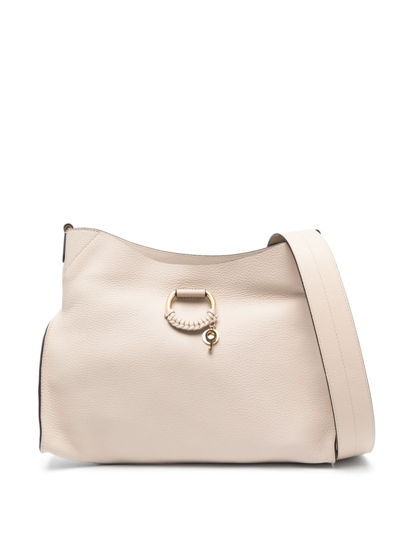 SEE BY CHLOÉ NEUTRAL JOAN LEATHER SHOULDER BAG