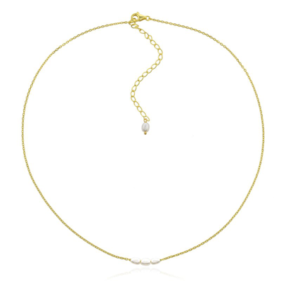 Arvino Baroque Pearl Chain Necklace In Yellow