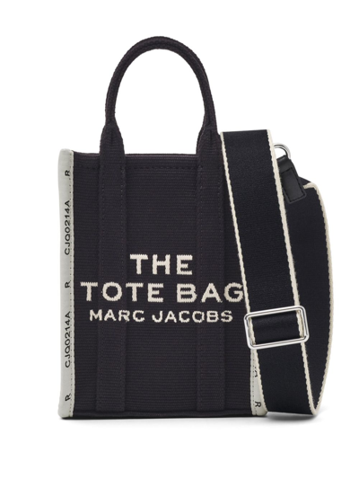 Marc Jacobs Black The Jacquard Mini Tote Bag In 001black