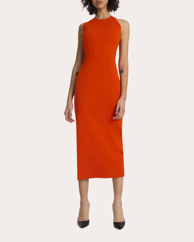 Safiyaa Women's Medoran Knit Bodycon Midi Dress In Orange