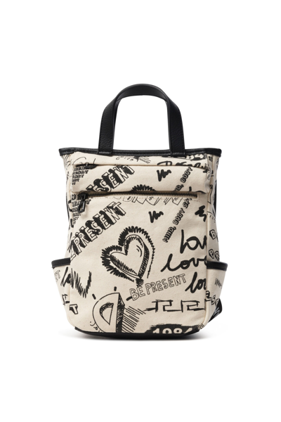 Desigual Canvas Backpack Bolimania In White