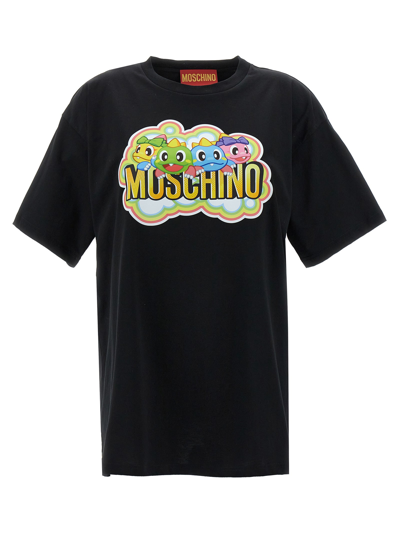 Moschino Bubble Bobble T-shirt Black In Negro