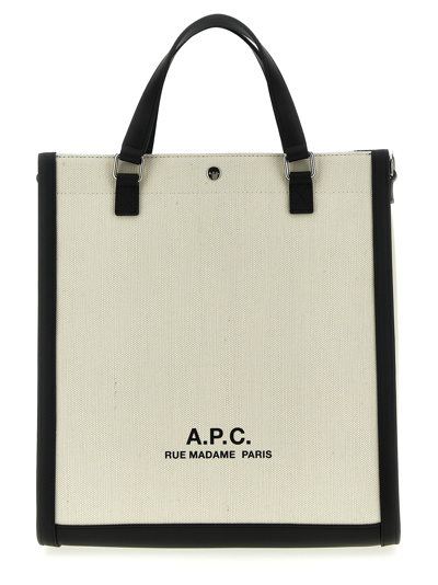 Apc Camille 2.0 Tote Bag White/black In Beige