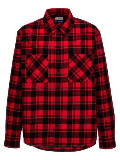 OFF-WHITE CHECK SHIRT SHIRT, BLOUSE RED