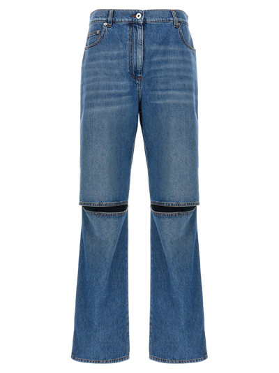 Jw Anderson J.w. Anderson Cut-out Bootcut Jeans In Azul