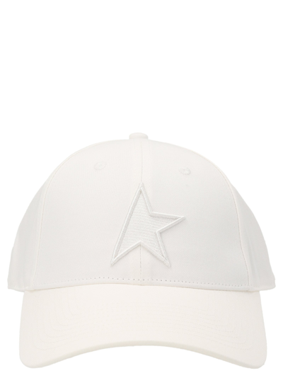 Golden Goose Star Cotton Baseball Hat In White