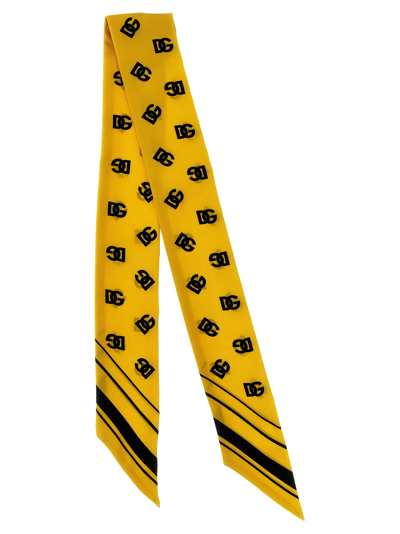 Dolce & Gabbana Dg Scarves, Foulards Yellow