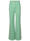 Patou Flared Casual Pants In Green