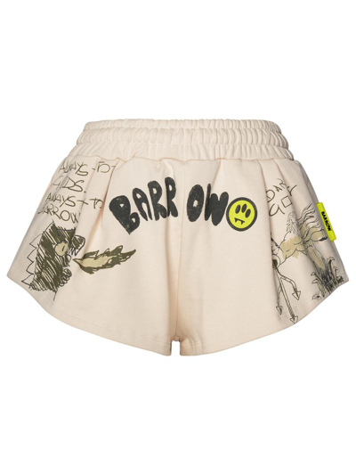 Barrow Shorts Logo In Avorio