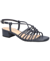 Easy Street Women's Sicilia Buckle Slingback Block Heel Sandals In Navy