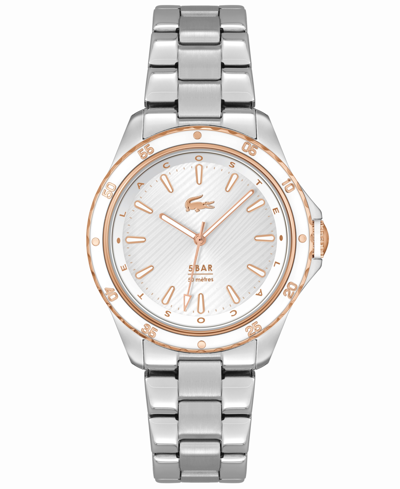 Lacoste Women's Santorini Quartz Silver-tone Stainless Steel Bracelet Watch 36mm