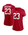 NIKE WOMEN'S NIKE CHRISTIAN MCCAFFREY SCARLET SAN FRANCISCO 49ERS PLAYER NAME AND NUMBER T-SHIRT