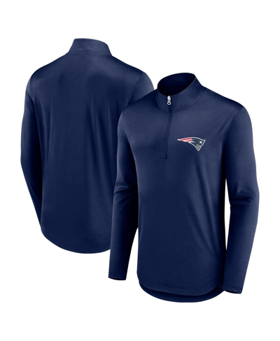 FANATICS MEN'S FANATICS NAVY NEW ENGLAND PATRIOTS QUARTERBACK QUARTER-ZIP TOP