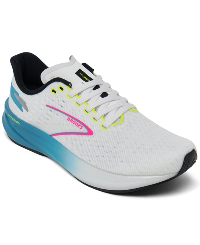 Brooks Women's Hyperion Running Sneakers From Finish Line In White,blue,pink