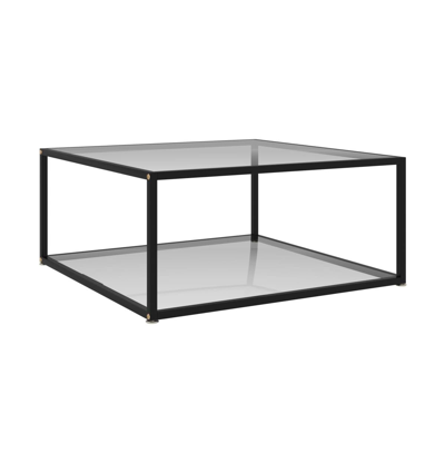Vidaxl Tea Coffee Table Transparent 31.5"x31.5"x13.8" Tempered Glass In No Color