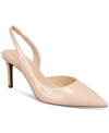 Michael Kors Michael  Women's Alina Pointed Toe High Heel Slingback Pumps In Tan