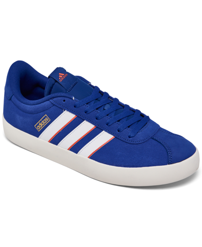 Adidas Originals Men's Vl Court 3.0 Casual Sneakers From Finish Line In Semi Lucid Blue,white