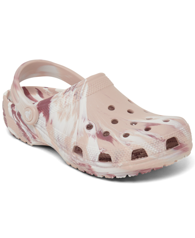 Crocs Womens Marbled Quartz Multi Classic Marbled Rubber Clogs In Cobblestone