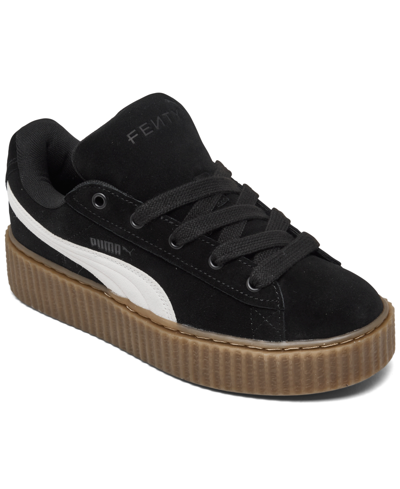 Puma X Fenty Creeper Phatty Suede Sneakers In  Black,warm White,gum