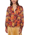 LOST + WANDER WOMEN'S SURREAL FLORAL-PRINT BLOUSE