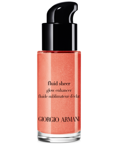 Giorgio Armani Armani Beauty Fluid Sheer Glow Enhancer Highlighter Makeup, Travel Size In Peach Blush