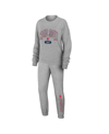 WEAR BY ERIN ANDREWS WOMEN'S WEAR BY ERIN ANDREWS GRAY BOSTON RED SOX KNITTED T-SHIRT AND PANTS LOUNGE SET
