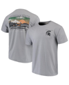 IMAGE ONE MEN'S GRAY MICHIGAN STATE SPARTANS COMFORT COLORS CAMPUS SCENERY T-SHIRT