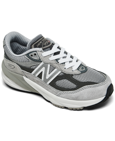 New Balance Little Kids 990 V6 Casual Sneakers From Finish Line In Grey/silver