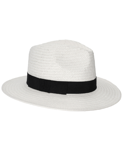 Lauren Ralph Lauren Heritage Fedora Hat In Natural,black