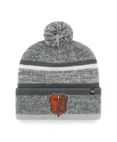 47 Brand Men's ' Charcoal Cleveland Browns Northward Cuffed Knit Hat With Pom