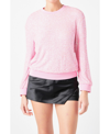 Endless Rose Sequin Crewneck Sweater In Pink