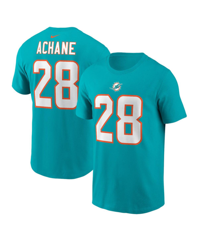 Nike Men's  De'von Achane Aqua Miami Dolphins Player Name And Number T-shirt