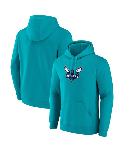 Fanatics Branded  Teal Charlotte Hornets Primary Logo Pullover Hoodie
